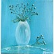 Vase blanc transparent