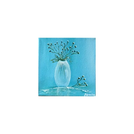 Vase blanc transparent