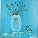 Vase blanc transparent